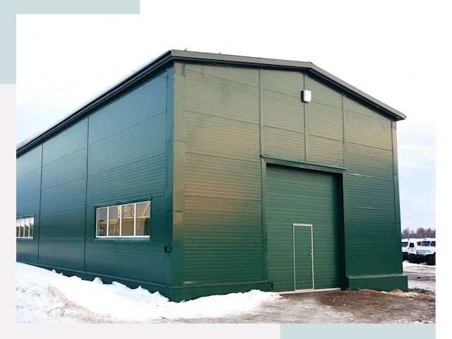 Двускатные ангары в Кинешме