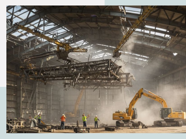 Демонтаж ангаров в Кинешме от 606 руб. за м²